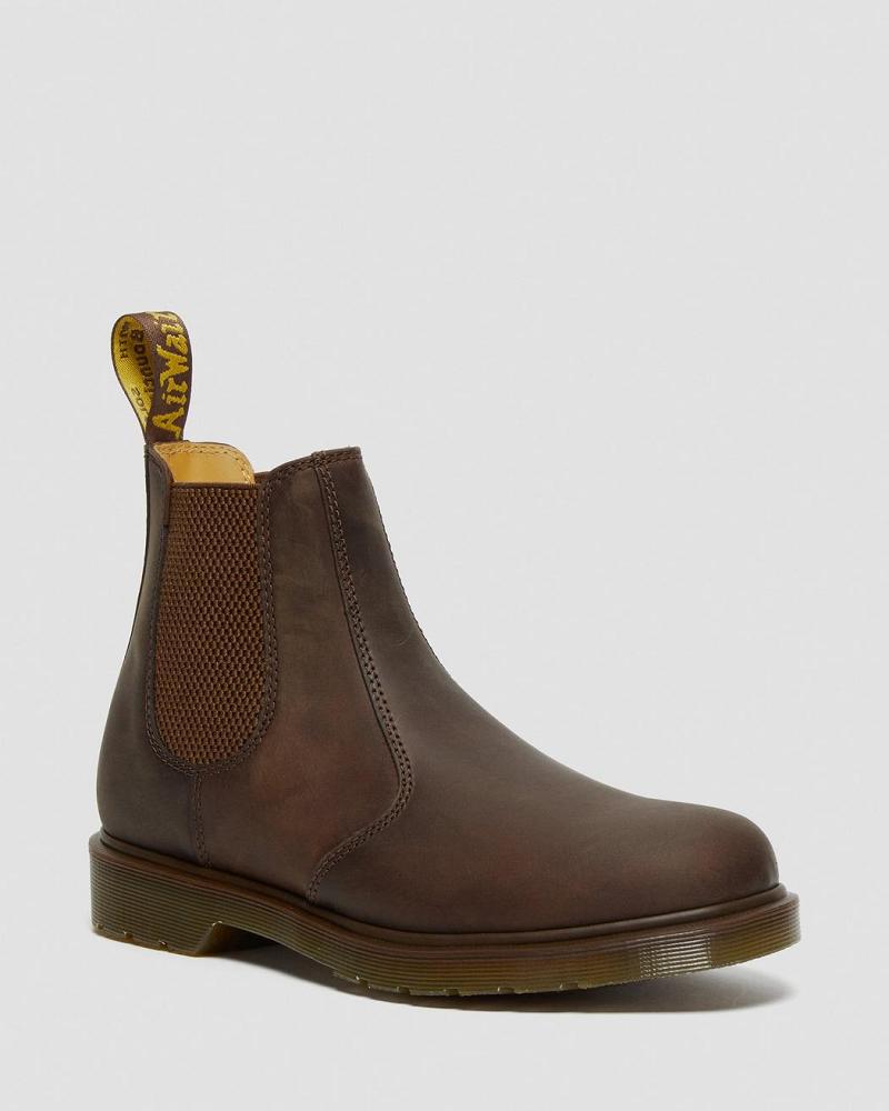 Brown Men\'s Dr Martens 2976 Crazy Horse Leather Ankle Boots | CA 419PJJ